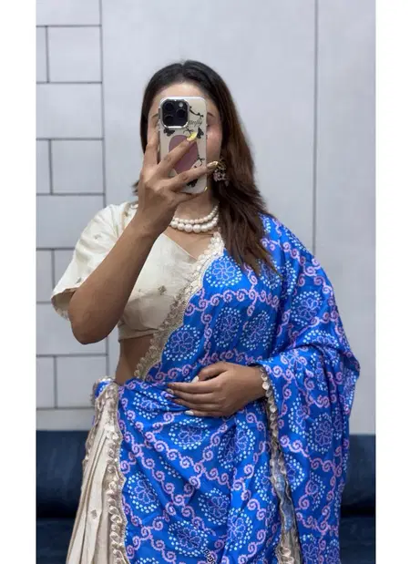 Blue Colour Soft Chinon Silk With Designer Lehenga With Blouse Dupatta Wholesale Online Vt 01